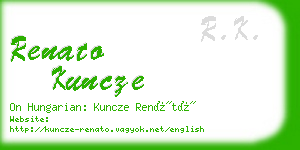 renato kuncze business card